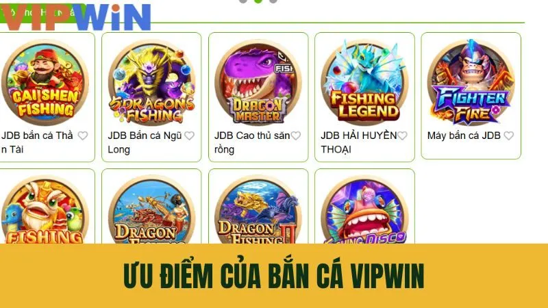 Ưu điểm nổi bật của game bắn cá VIPWIN